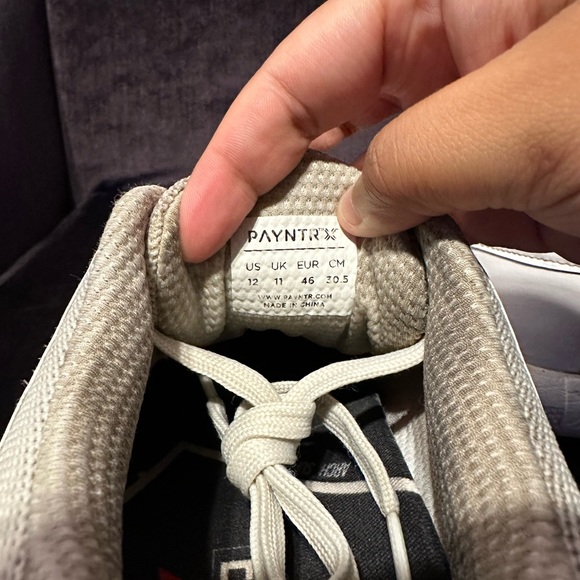 PAYNTR X-001 White Gray Spikeless Golf Shoes Sneakers Waterproof Men’s Size 12 - Picture 7 of 10